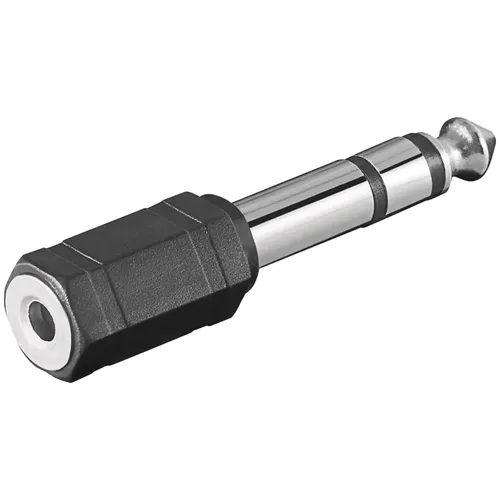 MUSIC STORE Klinkenadapter 6,3 mm male auf 3,5 mm female - Praktischer Audio-Adapter für Heimstudio und Proberaum. Mit 6,3 mm Stereoklinke und 3,5 mm Buchse bietet er zuverlässige Leistung und hohe Verarbeitungsqualität.