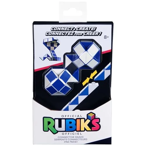 Rubik's Verbindungsschlange, 2er-Pack Würfel, 3D-Puzzle-Spiel, Stressabbau, Fidget-Spielzeug, Aktivitätswürfel, Reisespiel, Geschenkidee, für Erwachsene und Kinder ab 8 Jahren