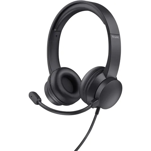 TRUST AYDA STEREO USB HEADSET 25088 Kabel schwarz On-Ear