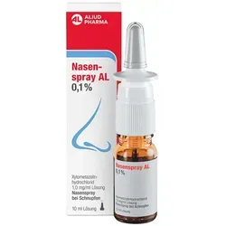 Nasenspray AL 0.1% 10 ML - Arzneimittel zur Nasenanwendung mit Xylometazolin für schnelle und langanhaltende Schleimhautabschwellung. Ideal bei Schnupfen und Nasennebenhöhlenentzündungen, geeignet für Erwachsene und Kinder ab 6 Jahren.