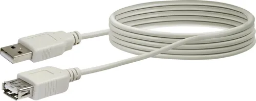 Schwaiger USB 2.0 Verlängerungskabel CK1502 531 grau, 2m, 1x USB 2.0 A Stecker / 1x USB 2.0 A Buchse