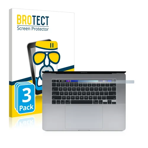 3x BROTECT Panzerfolie Schutzglas für Apple MacBook Pro 16" 2019 (NUR Touch