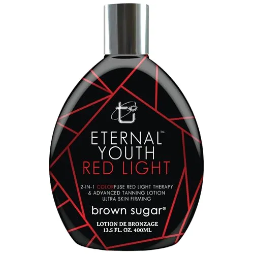Brown Sugar Eternal Youth Rote Licht Bräunungscreme - 13,5 oz. - Hochwertige Bräunungscreme mit fortschrittlicher Formel für ein gleichmäßiges und langanhaltendes Ergebnis. Ideal für den täglichen Gebrauch und sorgt für eine strahlende Bräune.