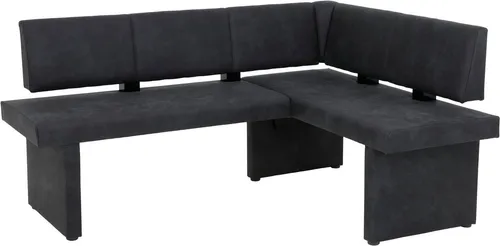 HELA Eckbank PIA - Vintage Anthrazit, Langer Schenkel beidseitig montierbar - Eckbank in Vintage Anthrazit, ideal für 4 Personen. Langer Schenkel ist flexibel montierbar, gepolsterte Sitzfläche und Rückenlehne sorgen für hohen Komfort.