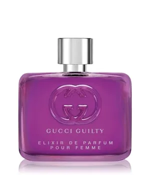 Gucci Guilty Pour Femme Elixir de Parfum 60 ml - Luxuriöser Damenduft, der die Sinne betört und die Weiblichkeit feiert. Mit fruchtigen Akkorden, romantischem Blauregen und einer warmen Basis aus edlen Hölzern, Vanille und Moschus.