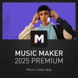 Magix Music Maker 2025 Premium - Sonstige Software - Erschaffe professionelle Musiktracks ohne Vorwissen! Mit innovativen Custom Effects und Drag & Drop-Funktionalität wird Musikproduktion einfacher und kreativer.