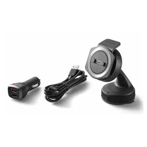 Tomtom Fahrzeughalter für Rider 40, 42, 50, 400, 410, 420, 450, 500, 550 - Zubehör für Navigationsgeräte: Praktische Autohalterung mit Ladekabel für eine sichere Befestigung des TomTom Rider an der Windschutzscheibe.