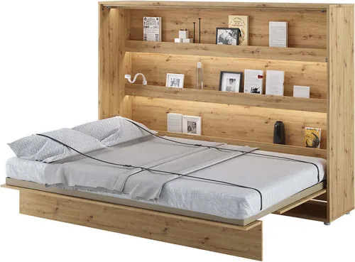 yourhouse24 Schrankbett Bed Concept BC-04 140x200 – Wandklappbett für flexibles Wohnen - Schrankbetten – Optimaler Platzgewinn mit dem Bed Concept BC-04, das sich in Sekundenschnelle in ein komfortables Bett verwandelt und mit einem Soft-Close-System für geräuschloses Schließen sorgt.