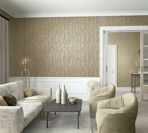 Vliestapete MARBURG, beige, B:0,70m L:10,05m, Vlies, Tapeten, moderne Tapete für Wohnzimmer Schlafzimmer Küche