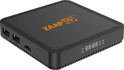 ZaapTV HD909N Mediaplayer - 4K UHD & Android 11 für Griechisches Fernsehen - Mediaplayer mit 4K UHD Auflösung, Android 11 und 2 Jahren ZaapTV Greek. Genießen Sie tausende Live-TV-Kanäle und Apps für ein umfassendes Entertainment-Erlebnis.