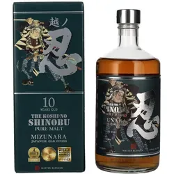 The Shinobu Pure Malt 10 Years Old Whisky - Mizunara Japanese Oak Finish 0,7l - Exklusiver Whisky mit 43% Vol., gereift in Mizunara-Eichenfässern für unverwechselbare Aromen und Auszeichnungen. Ideal für puren Genuss oder elegante Cocktails.