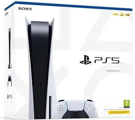 Sony Playstation 5 Standard Edition - Weiß - Konsolen mit 4K Ultra HD, Raytracing und bis zu 120fps für ein atemberaubendes Gaming-Erlebnis. Erlebe blitzschnelle Ladezeiten dank ultra-schnellem SSD und immersives 3D Audio.