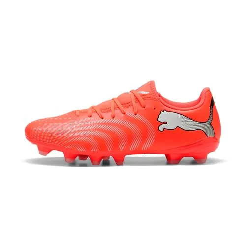 Puma Future 9 Play B25833 Fußballschuhe - Silber/Orange - Größe 40 - Die Puma Future Fußballschuhe für Herren bieten hervorragende Agilität und Komfort. Das innovative Design und die flexible Außensohle unterstützen schnelle Bewegungen auf Rasen und Kunstrasen.