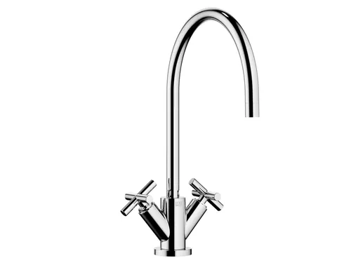 Dornbracht Tara Chrom Hochdruckarmatur 22 815 892-00 - Elegante Armatur mit 360° Schwenkbereich, ideal für moderne Küchen. Zweihandmischer für präzise Temperatureinstellung und maximalen Durchfluss von 7 l/min.