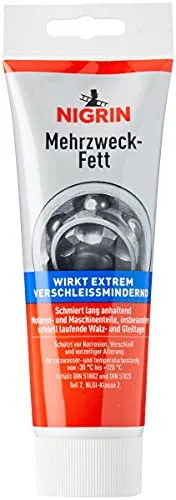NIGRIN Mehrzweckfett 250 g – Hochwertiges Schmiermittel für Motoren - Hochwertiges Mehrzweckfett in der praktischen Tube, ideal für den professionellen Einsatz. Schützt Motoren vor Korrosion und bietet langanhaltende Schmierung bei Temperaturen von -30°C bis +120°C.