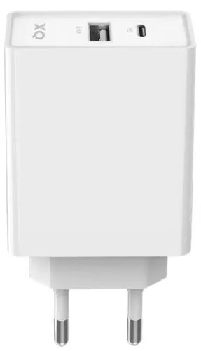 Freenet Basic Travel Charger Schnellladegerät USB-C USB-A 30W Netzteil weiß
