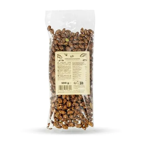 KoRo - Gebrannte Pistazien Salted Caramel 500 g - Pistazien Snack: Karamellisierte, geröstete Pistazien mit einer Prise Salz für die perfekte süß-salzige Kombination. Ideal als Snack oder Topping für Desserts!