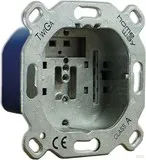 Homeway TWD1RC Basisanschlussdose für TV-Module - Zubehör für Glasfasertechnik, modular und vielseitig einsetzbar mit 2 Modulslots für optimale Anpassung an Ihre Bedürfnisse.