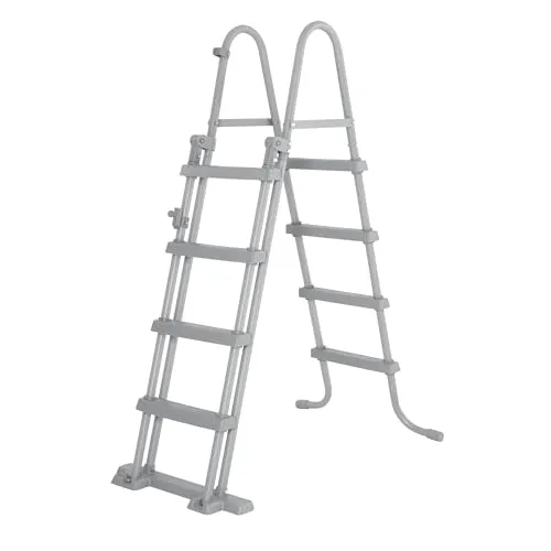 Bestway Sicherheitsleiter 122cm für Pools - Leiter für Quick-Up- und Frame-Pools, maximale Tragfähigkeit von 150 kg, einfache Montage und sichere Nutzung für den Pool-Einstieg.