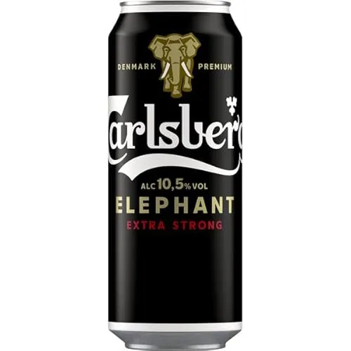 Elephant Carlsberg Starkbier 0,5L Dosen - 12 Dosen 0,5L Elephant Carlsberg Starkbier mit 10,5% vol. – das extra starke Bier für besondere Anlässe, inklusive 3€ Einwegpfand.