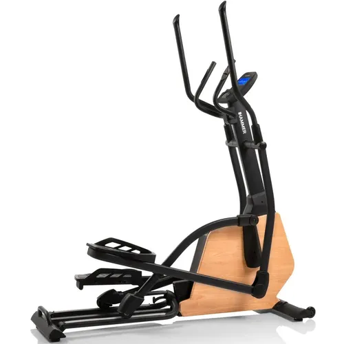Hammer Crosstrainer CrossPace 5.0 NorsK - Crosstrainer mit edlem Holz-Design, 24 Trainingsprogramme und 3-fache manuelle Steigung für effektives Ganzkörpertraining.