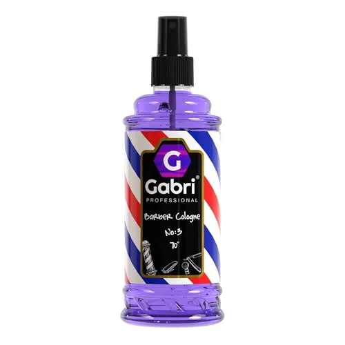 Gabri Barber Cologne | After Shave Spray für Männer | Rasur Duftwasser Aromatisch-Intensiv | Barber Eau de Cologne mit praktischen Pump-Spender | Turkish Cologne (No3, 400 ml (1er Pack))