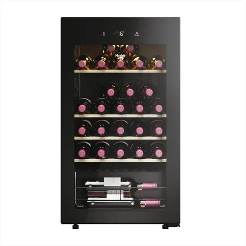Haier HWS34GGH1 Weinkühlschrank - Weinkühlschrank für 34 Flaschen mit 5 Regalen, energieeffizient und ideal für Weinliebhaber, die ihren Wein optimal lagern möchten.