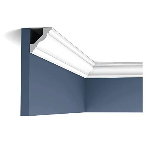 Orac Decor CX110 AXXENT Zierleiste - 2m Stuckleiste für Decken - Hochwertige Stuckleiste aus Duropolymer-Hartschaum, leicht und extrem formstabil. Ideal für jeden Wohnbereich und vorgrundiert für einfache Montage.