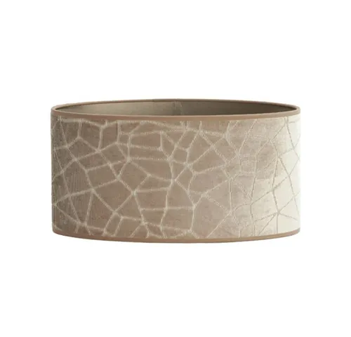 Dirk Davids Leuchten Lampenschirm Oval in Beige Taupe - Eleganter Lampenschirm in Samt-Optik, ideal für Tisch-, Hänge- und Stehleuchten. Verleiht jedem Raum eine stilvolle Note mit einer Breite von 38 cm.