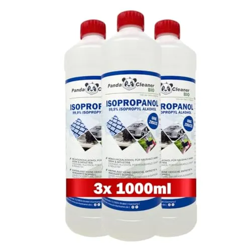 PANDACLEANER® Isopropanol 3000ml - Reinigungsalkohol für Haushalt & Industrie - Kommerzielle Allzweckreiniger, effektiver Isopropanol zur mühelosen Entfernung von Fetten und Rückständen, ideal für Glas und Elektronik, mit praktischer Dosiervorrichtung.