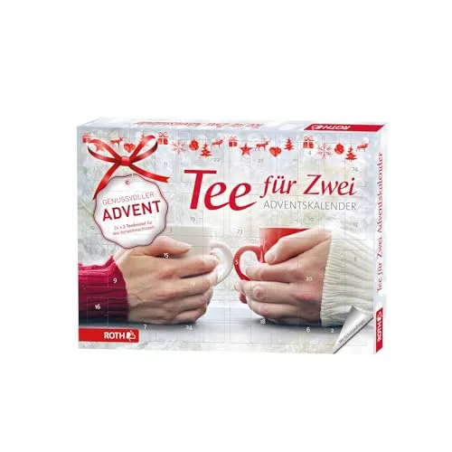 ROTH Tee Adventskalender für Zwei - 2x 24 beste Teesorten im Advent - nicht nur für Paare - als Geschenk mit Weihnachtstee