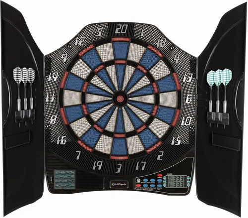 L.A. Sports Dartautomat - Elektronische Dartscheibe für 1-8 Spieler, inklusive Dartpfeilen und 21 Spielvariationen