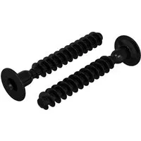 vidaXL Steckkappen-Schraube 2 Stk Schwarz M5 x 40 mm Eisen 864541