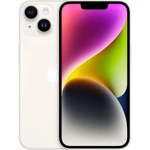 iPhone 14 128GB - Polarstern, iOS, NON DEP - Handys ohne Vertrag, leistungsstarkes A15 Bionic Chip für schnelle Performance und beeindruckende Kameraqualität.