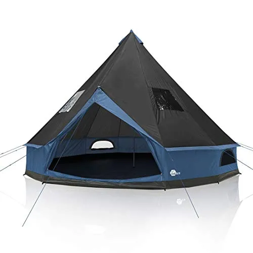 your GEAR Zelt Ravello - Familien-Tipizelt für 4-8 Personen - Firstzelt mit 5000 mm Wassersäule und UV 50+ Schutz, ideal für Familienabenteuer. Schneller Aufbau und komfortable Stehhöhe sorgen für unbeschwerte Camping-Erlebnisse.