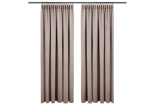 Blumtal Verdunklungsvorhänge 2er Set 175x140 cm - Blickdicht & Hitzeregulierend in Taupe - Genieße optimale Abdunkelung und Schutz vor unerwünschter Sonneneinstrahlung mit unseren Oeko-TEX zertifizierten Vorhängen. Einfaches Kräuselband für die Montage und 100% blickdicht für mehr Privatsphäre.