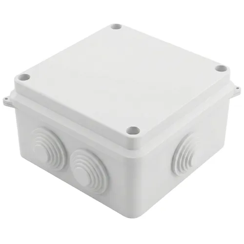 Verteilerdose Aufputz IP65 100x100x70mm 7 Öffnungen Abzweigdose  Weiß Anschlussd