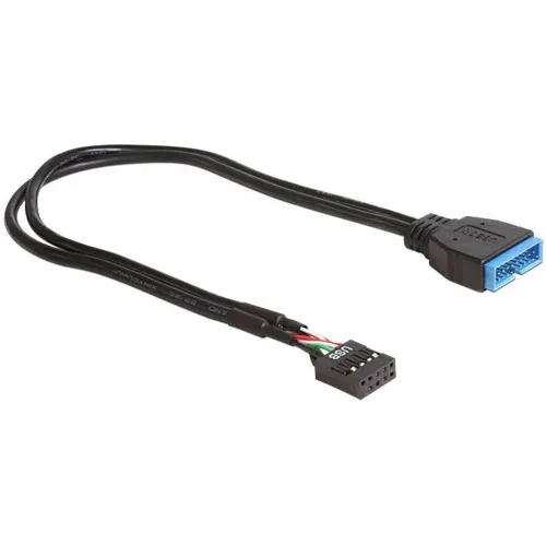 Delock Strom Anschlusskabel 30cm Schwarz