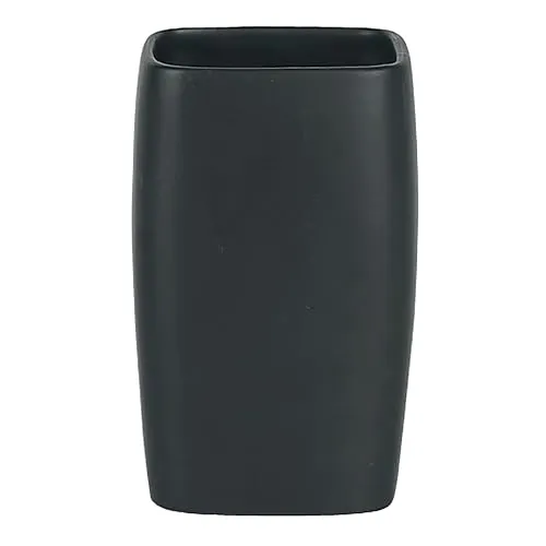 Spirella Zahnputzbecher Zahnbürstenhalter Retro 7x11 cm Schwarz