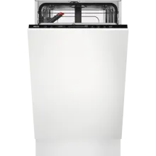 AEG FSE73427P Vollintegrierbarer Einbaugeschirrspüler - Geschirrspüler mit 9 Programmen, 44 dB Betriebsgeräusch und QuickSelect für individuelle Zeitsteuerung. Ideal für moderne Küchen und perfekte Pflege für Gläser.