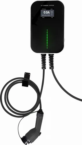 Besen Wallbox-BS20-BC-11KW-BASIC mit 6m Ladekabel - Wallbox mit 11 kW Ladeleistung und 6m Typ-2-Ladekabel, bietet einfache Ladeinformationen auf dem Display und optional RFID-Sicherheit oder App-Steuerung.