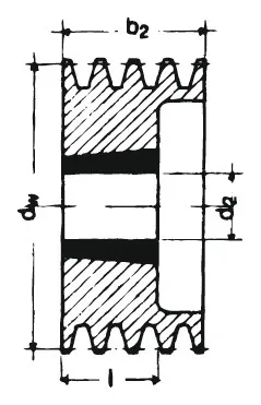 Optibelt Keilrillenscheibe SPB/17, 4-rillig, 150 mm, Taper-Buchse 2517