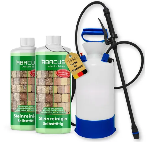 ABACUS Nell Ultra Algenentferner - Extrem starkes Konzentrat für die Selbsttätige Entfernung von Algen, Flechten und Grünbelägen. Ideal für Terrassen, Dächer und Gartenmöbel - mit Langzeitschutz und inklusive Drucksprüher.