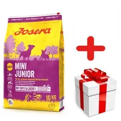 JOSERA Mini Junior 10kg - Glutenfreies Enten- und Lachsfutter für Welpen kleiner Rassen, inklusive Überraschung und 5% Rabatt mit Code JOSERA-5!