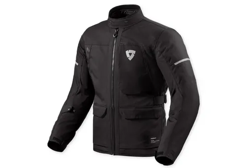 Rev'it Convergent H2O Herren Motorradjacke Gr. XXL - Schwarz, wasserdicht und stylisch - Wasserdichte Motorradjacke für Herren in Größe XXL. Ideal für alle Jahreszeiten, mit optionalen Protektoren für zusätzlichen Schutz und einem modernen Design.