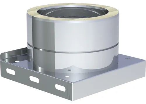 Jeremias DW-ECO 2.0 Edelstahl Abgassystem Ø 150mm Grundplatte mit Kondensatablauf - Flexible Grundplatte für DW-ECO 2.0 Abgassysteme. Ideal für Wandmontage, sorgt für einen sauberen Betrieb mit integriertem Kondensatablauf. Anpassbar an verschiedene Schornsteinführungen.