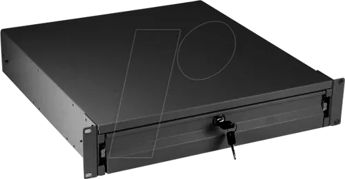 EFB 691646NTS.2 - 19'' Schublade, 2HE, abschließbar - Robuste 19'' 2HE Schublade mit Teleskopauszug, abschließbar und stabil. Ideal zur sicheren Aufbewahrung von Dokumenten und Geräten, inklusive 2 Schlüsseln für zusätzliche Sicherheit.