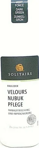 Velours Nubuk Pflege Dunkelgrün, 75 ml - Intensive Farbauffrischung und Pflege für Wildleder und Textilien. Schützt vor Feuchtigkeit und Schmutz, ideal für den Innenbereich. Erhält die Atmungsaktivität, frei von schädlichen Verbindungen.