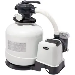 Intex Sandfilteranlage Krystal Clear - 10,5 m3/h Leistung - Poolzubehör mit hoher Leistung für sauberes Wasser, ideal für mittelgroße Pools.