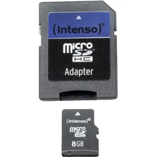 GB Intenso Standard microSDHC Class 4 Retail inkl. Adapter 8